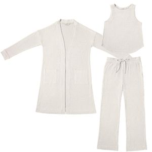 NWOT 3 piece women's ribbed lounge set sz small